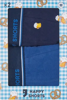Produktbild von Happy Shorts Herren Retro Pants 2-Pack  - Beer - Größe L