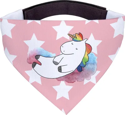 Produktbild von Mr. & Mrs. Panda Dreieckstuch Einhorn Wolke 7 - Rot Pastell - Geschenk, Witzig, Halstuch für Hund, Hunde, Einhörner, Unicorn, Menschen, Bandana