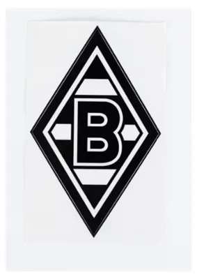 Produktbild von VfL Borussia Mönchengladbach BMG Edelaufkleber Raute schwarz groß