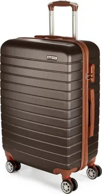 Produktbild von BRUBAKER Hartschalen Koffer Paris - Reisekoffer Trolley mit Zahlenschloss und 4 Rollen - Rollkoffer 43 x 66,5 x 26 cm, L, Braun und Hellbraun