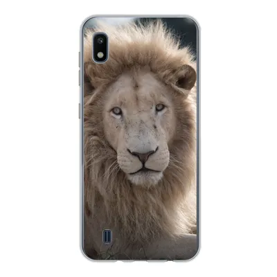 Produktbild von MuchoWow® Handyhülle Schutzhülle Hülle für Samsung Galaxy A10 Löwe - Tier - Weiß Silikon Softcase Handy Hülle - Schutzhülle