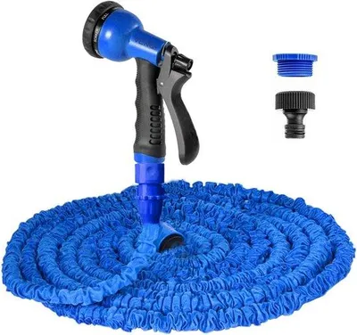 Produktbild von Famanu Gartenschlauch Flexibel und Leckfrei - 30 m - Blau
