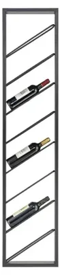 Image de Étagère murale noire élégante pour 8 bouteilles de vin