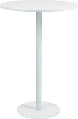 Produktbild von CLP Stehtisch Hereford runder Metalltisch mit Tischplatte aus Holz weiß/weiß Größe 75 cm
