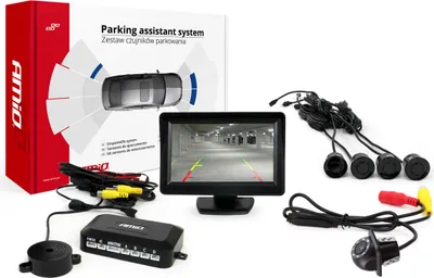 Immagine prodotto di AMiO Assistente al parcheggio TFT01 4,3" con telecamera HD-305 LED a 4 sensori nero