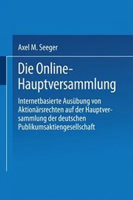 Produktbild von Die Online-Hauptversammlung