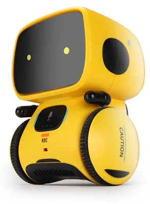 Produktbild von Zimilo Interaktiver intelligenter Roboter für Kinder, mit Sprachsteuerung, Touch-Sensoren, Aufnahmefunktion, Tanzmodus, Lernen und Unterhaltung, Gelb