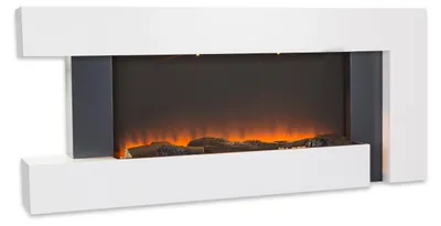 Produktbild von Klarstein Deko Kamin mit LED-Flammen, Elektro Kamin mit Heizung, 2000W Elektrischer Kamin, Sparsamer Kamin Elektrisch, Wandkamin mit Fernbedienung & Timer, Elektrische Kamine mit MDF-Gehäuse