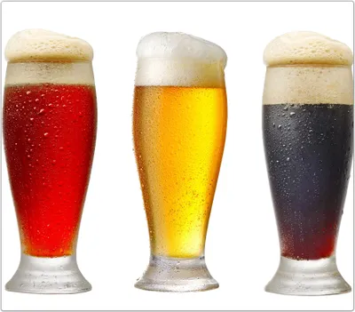 Produktbild von Spritzschutz Herdabdeckplatte Schneidebrett aus Glas Verschiedene Biersorten 1-Teilig (60x52cm)