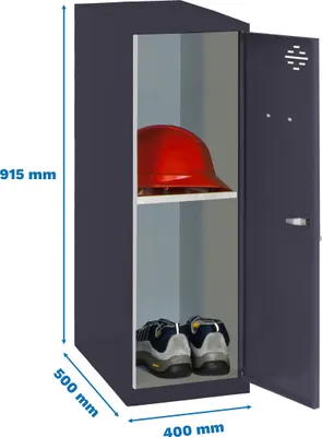 Produktbild von Simonrack Spind SIMONLOCKER DISM anthrazit 8425437119309, 1 Schließfach 40,0 x 50,0 x 91,5 cm