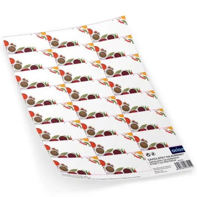Obrázok produktu pre ORION Samolepiace etikety Samolepiace etikety na korenie Nálepky na korenie 23 kusov