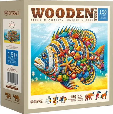 Immagine prodotto di WOODEN CITY Puzzle in legno Fashion Fish 150 pezzi