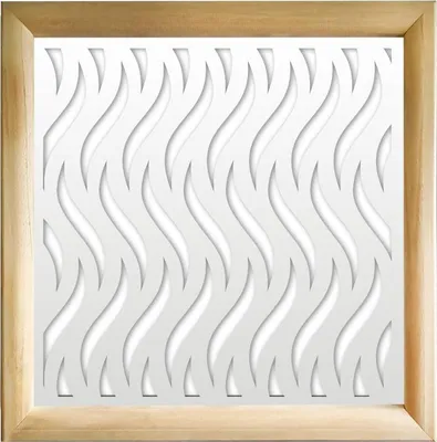 Immagine prodotto di VERTICALWAVES - Moduli Decorativi in Legno e PVC 98x98 cm bianco