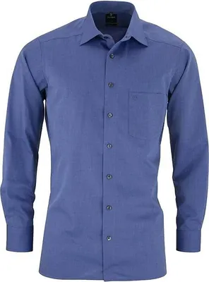 Produktbild von OLYMP Luxor Modern Fit Hemd 43 XL Langarm chambray blau, Größe:43