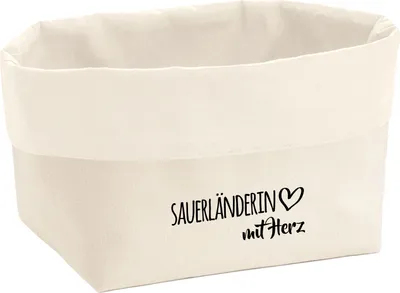 Produktbild von Huuraa Organizer Sauerländerin mit Herz 8 Liter Large Canvas Baumwolle Utensilo Geschenkidee