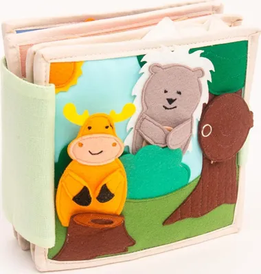 Produktbild von Jolly Designs Premium Mini Quiet Book für Babys - Montessori Spielzeug ab 6 Monaten - Motorik Buch aus Filz - Förderung der Feinmotorik & Sensorik