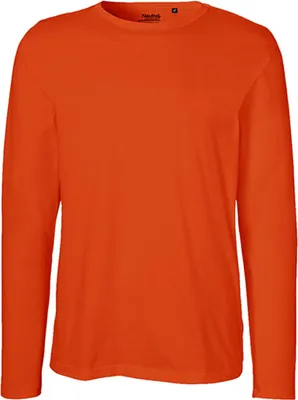 Produktbild von Neutral O61050 | Herren Long Sleeve T-Shirt / 100% Fairtrade-Baumwolle - Farbe: Orange - Größe: L
