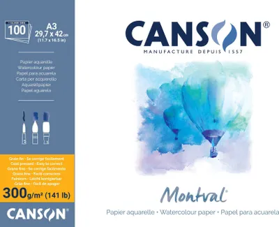 Immagine prodotto di CANSON Aquarellblock "Montval", 320 x 410 mm, 100 Blatt