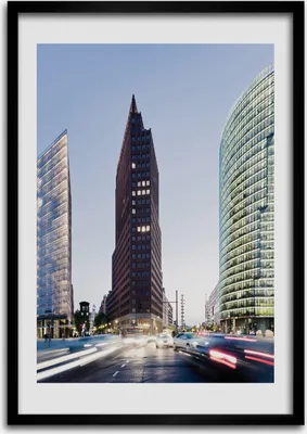Produktbild von Bild - Bilderrahmen - Foto - 70 cm x 100 cm - MDF - Rahmen - Wandkunst - Wolkenkratzer
