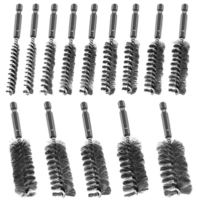 Image de Set de brosses de perçage 14 pièces - Brosse en acier pour perceuses