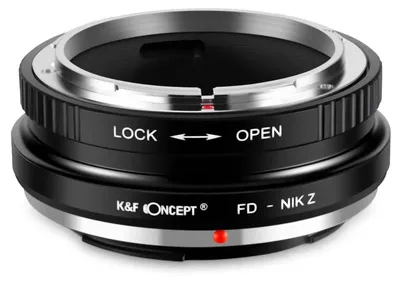 Obrázok produktu pre Adaptér objektívu – Canon FD/FL na Nikon Z – adaptér s krúžkom – manuálne zaostrovanie – kovový bajonet