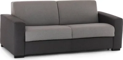 Produktbild von Schlafsofa Aliana, 3-Sitzer-Sofa, 100%  Italy, Wohnzimmersofa mit drehbarer–ffnung, aus gepolstertem Stoff, mit Standard-Armlehnen, Cm 220x95h90, Grau und Anthrazit