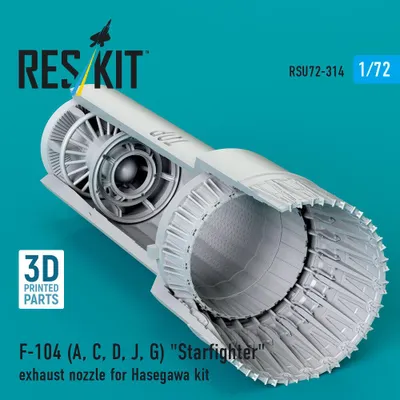 Produktbild von ResKit RSU72-0314 - 1:72 F-104 (A, C, D, J, G) Starfighter exhaust nozzle for Hasegawa kit (3D Printed)