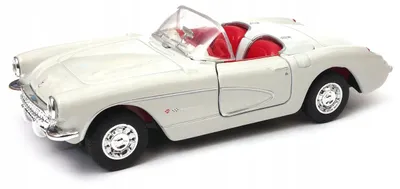 Produktbild von Welly Chevrolet Corvette 1957 Modellauto weiß 1:32