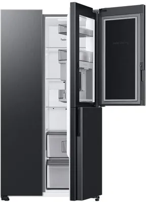 Produktbild von Samsung Side-by-Side, E, Premium Black Steel 178 cm, 645 l, Wassertank RH69B8021B1/EG