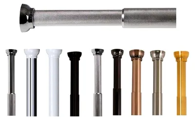 Produktbild von Teleskopstange Arik | Duschvorhangstange ohne Bohren | Verstellbare Spannstange, sicherer Halt | als Duschstange, Kleiderstange | Silber 125-220 cm