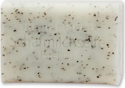 Produktbild von Florex Sandelholz Seife, 100g, für empfindliche Haut, mit sanft massierenden Mohnsamen, füllstoff- & silikonfrei, intensiv herb-frisch duftend