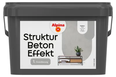 Produktbild von Alpina Effektfarbe Strukturbeton Effekt Grundierung 2,5L