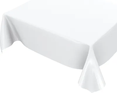Produktbild von Tischdecke Wachstuch PVC abwaschbar Einfarbig Weiß 100x140cm Schnittkante