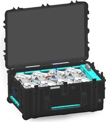 Produktbild von Formcase Transformer Case T8-VR - USB-C Charge Only für bis zu 8 VR-Brillen + Controller