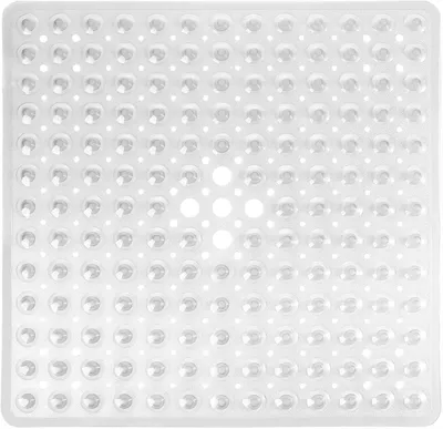 Produktbild von Rutschfeste Duschmatte 53x53 cm, Wasserdicht, 164 Saugnäpfe, Schimmelresistent, Weiß