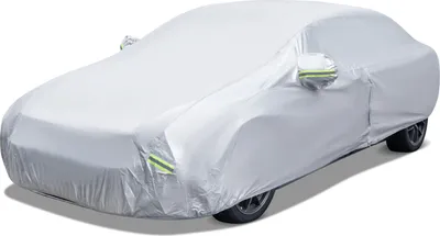 Obrázek produktu pro COSTWAY plachta na auto odolná proti povětrnostním vlivům se zipem, reflexními proužky a kapsou, ochrana proti UV záření pro sedany do 479 cm