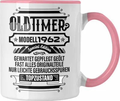 Produktbild von TRENDATION 60. Geburtstag Tasse Frau Mann Geschenk 60er Geschenkidee 60 Mutter Vater (Rosa)