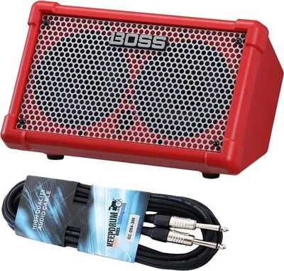 Zdjęcie produktu dla Wzmacniacz Boss Cube Street II czerwony z adapterem BT-Dual i kablem