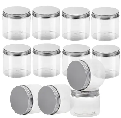 12er-Pack runde Vorratsdosen 350 ml, Kunststoff, 85 x 82 mm