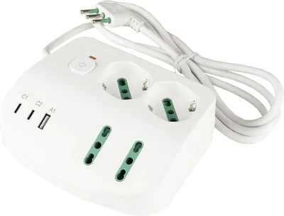Obrázek produktu pro FANTON Zásuvková lišta s 7 zásuvkami a USB-C PD 20 – bílá