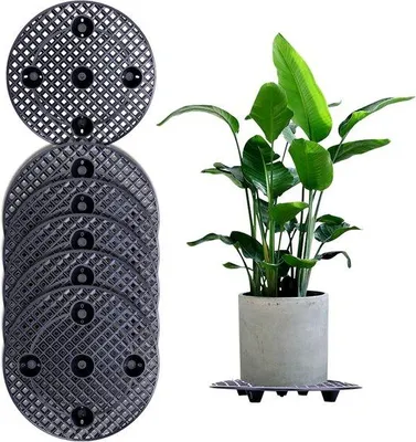 Produktbild von Famanu Set von 6 runden Untersetzern Ø 30 cm - schwarz