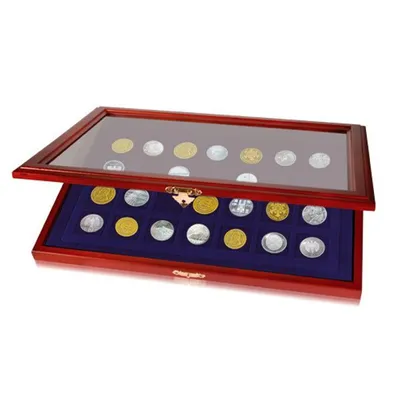 Produktbild von Münzen-Vitrine für 40 Münzen bis Durchmesser 30 mm