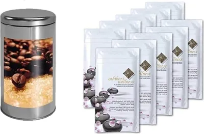 Produktbild von OSHIBORI Wellness 10 Stk Erfrischungstücher das Original plus Kaffeedose 500gr von James Premium