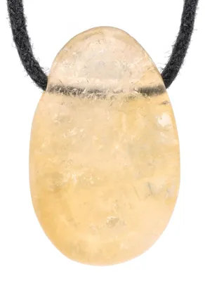 Productafbeelding van Citrin druppel hanger ketting, edelsteen, helende steen, dames/heren, echte steen