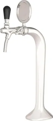 Produktbild von Komplett Set - Schanksäule Chrom, 1-leitig, elegant, "!"