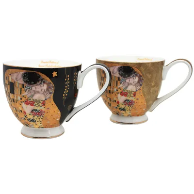 Zdjęcie produktu dla Kubek Jumbo Gustav Klimt Kiss 2 sztuki Queen Isabel