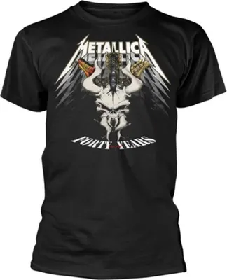 Produktbild von Metallica - "Forty Years" T-Shirt für Herren/Damen Uni - 40-jähriges Jubiläum RO9614 (L) (Schwarz)