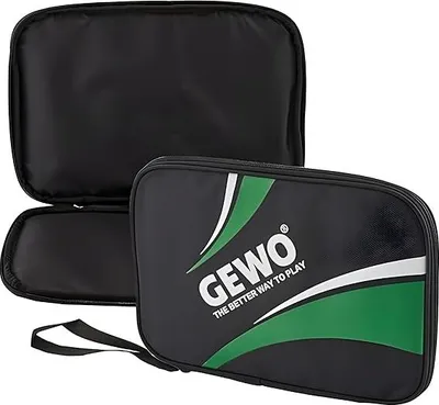Produktbild von GEWO Tischtennis Einzelhülle Master, gepolstert 32cm Tischtennishülle, schwarz-grün