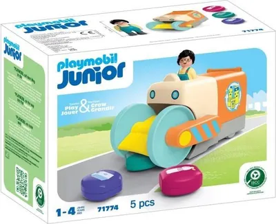 Zdjęcie produktu dla PLAYMOBIL Junior Śmieciarka 71774, 5 elementów, Od 12 miesiąca życia, Plastikowa