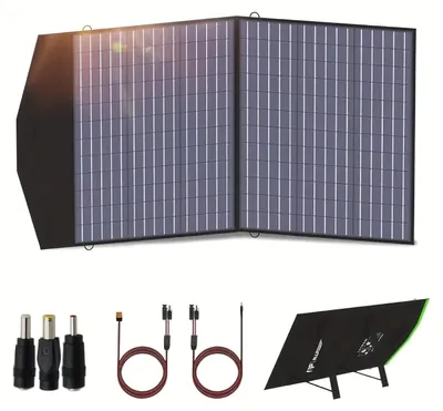 Productafbeelding van Opvouwbaar Zonnepaneel 100W Draagbare Oplader met Hoog Rendement voor Outdoor
